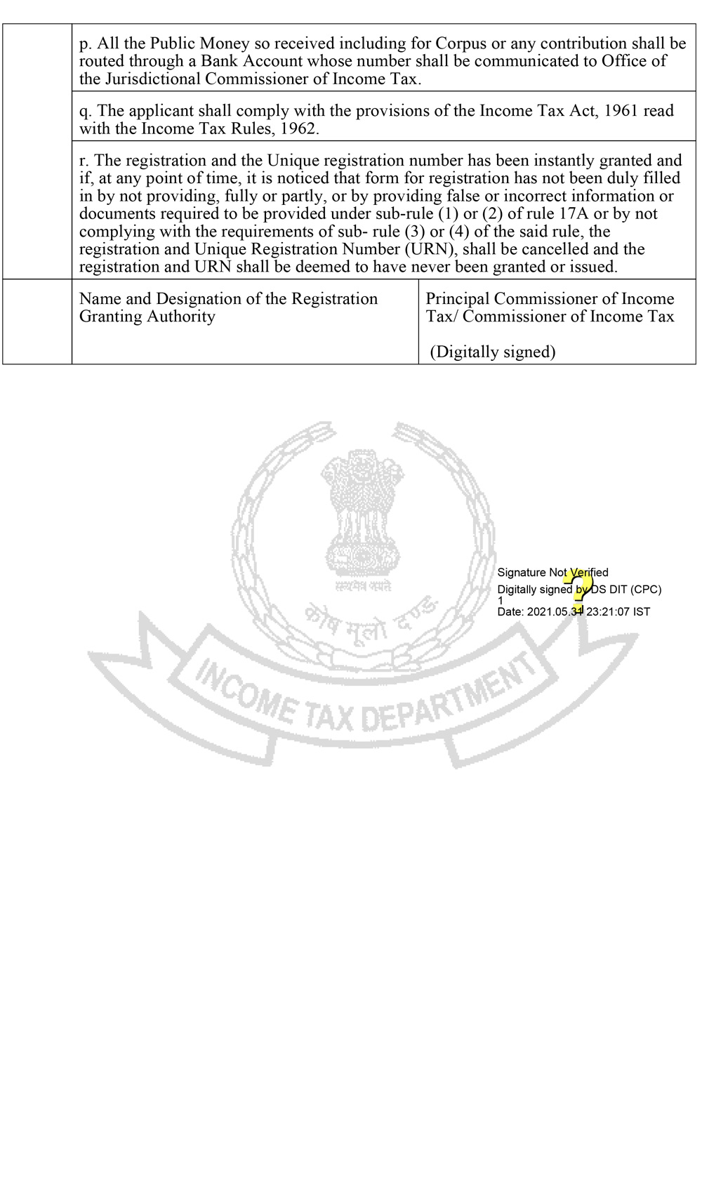 FORM NO. 10AC