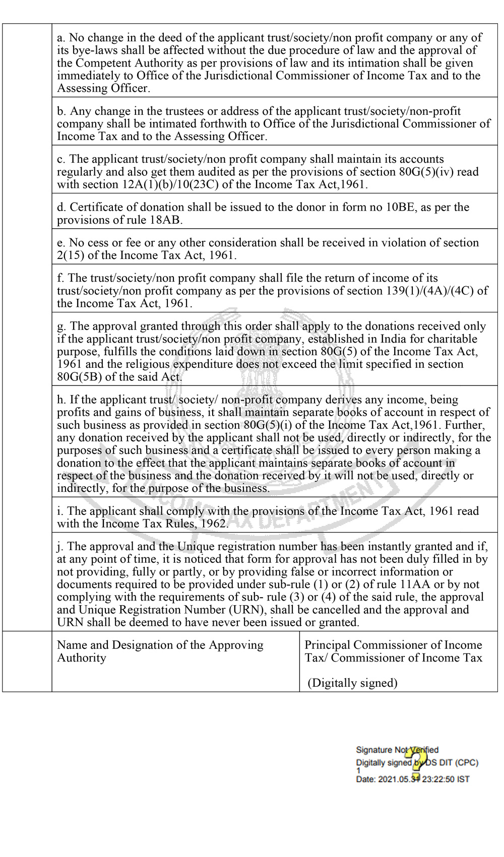 FORM NO. 10AC
